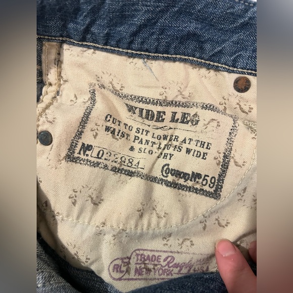 Vintage Ralph Lauren Rugby Wide Leg Denim - Picture 5 of 8